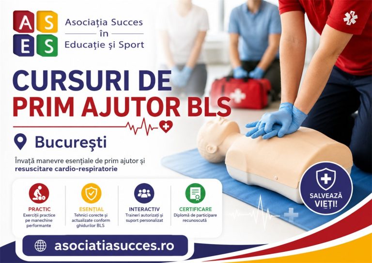 Prim ajutor în școli: cum protejăm copiii prin pregătirea adulților Curs de prim ajutor BLS - Asociatia Succes in Educatie si Sport, Bucuresti si Ilfov